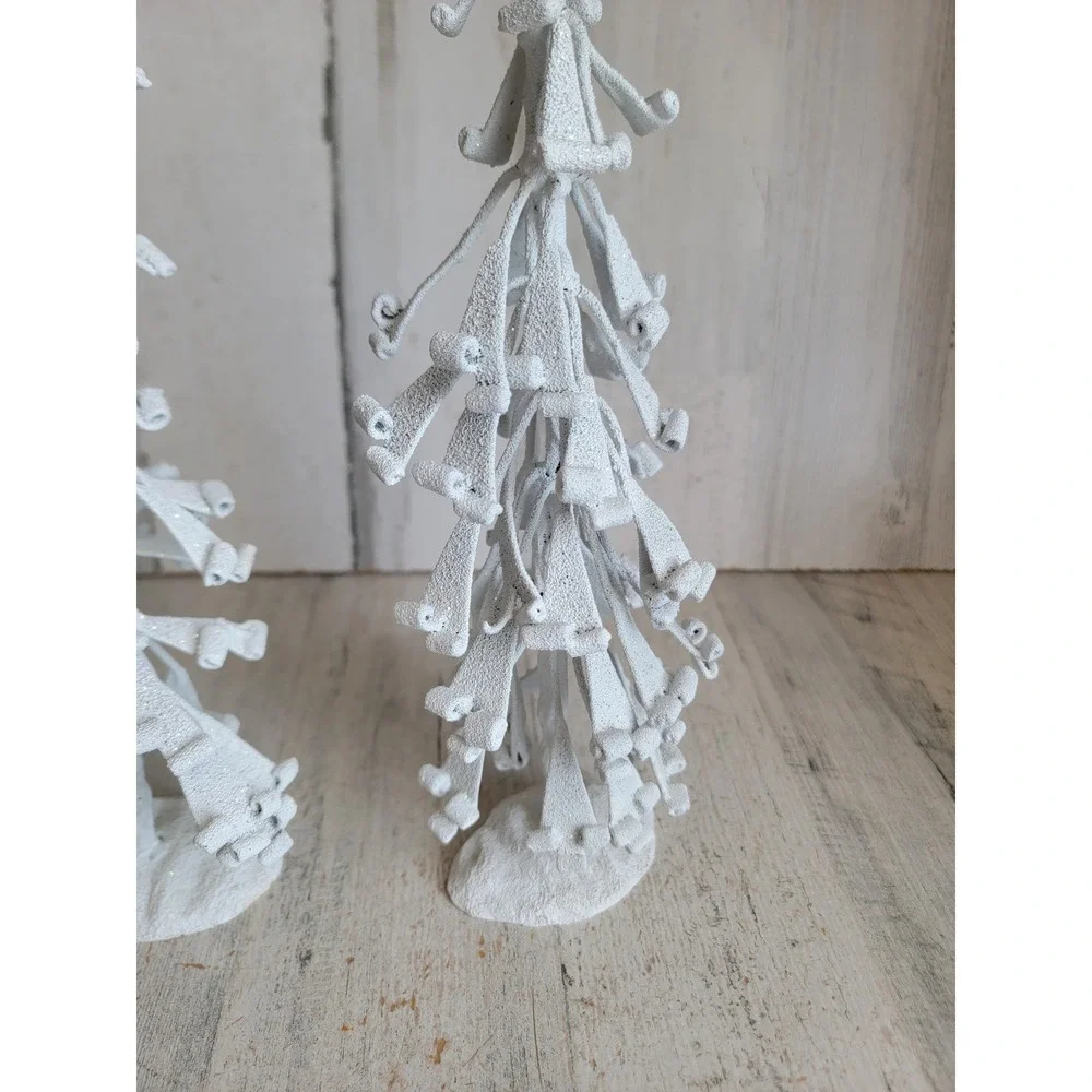 Pacific rim white glitter Xmas tree star Unique Home decor pine set figure